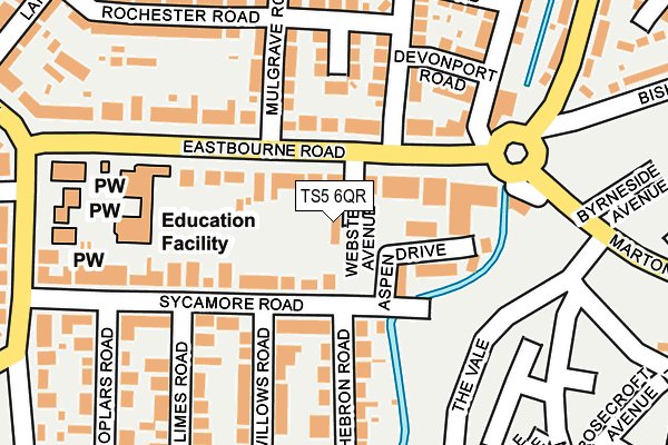 TS5 6QR map - OS OpenMap – Local (Ordnance Survey)