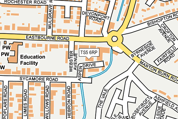 TS5 6RP map - OS OpenMap – Local (Ordnance Survey)