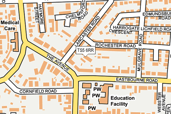 TS5 6RR map - OS OpenMap – Local (Ordnance Survey)