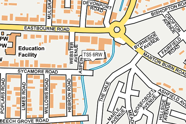 TS5 6RW map - OS OpenMap – Local (Ordnance Survey)