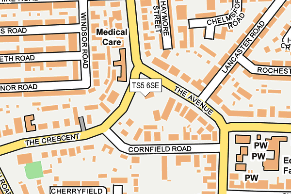 TS5 6SE map - OS OpenMap – Local (Ordnance Survey)