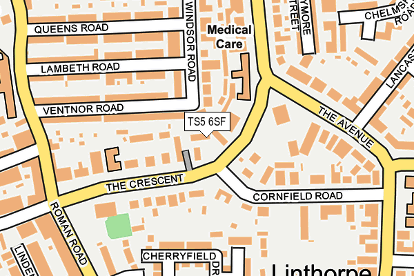 TS5 6SF map - OS OpenMap – Local (Ordnance Survey)