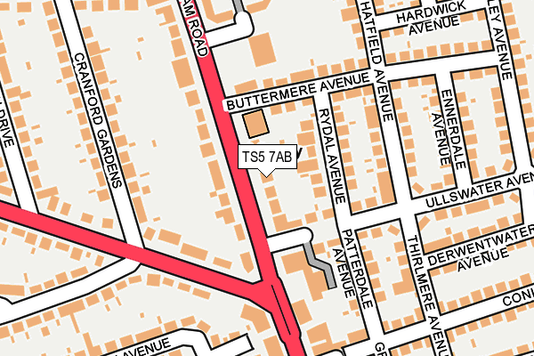 TS5 7AB map - OS OpenMap – Local (Ordnance Survey)