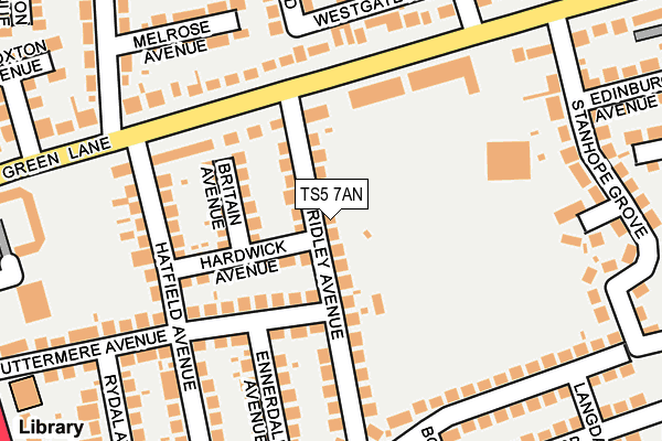 TS5 7AN map - OS OpenMap – Local (Ordnance Survey)