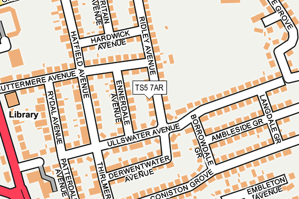 TS5 7AR map - OS OpenMap – Local (Ordnance Survey)