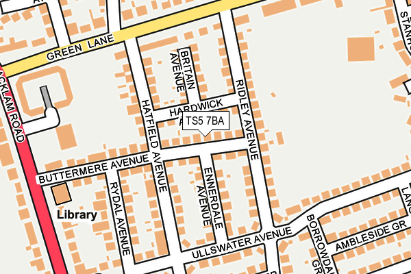 TS5 7BA map - OS OpenMap – Local (Ordnance Survey)