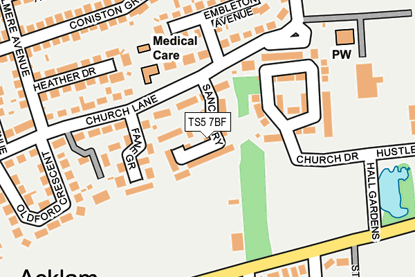 TS5 7BF map - OS OpenMap – Local (Ordnance Survey)