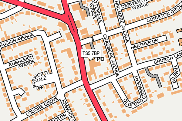 TS5 7BP map - OS OpenMap – Local (Ordnance Survey)