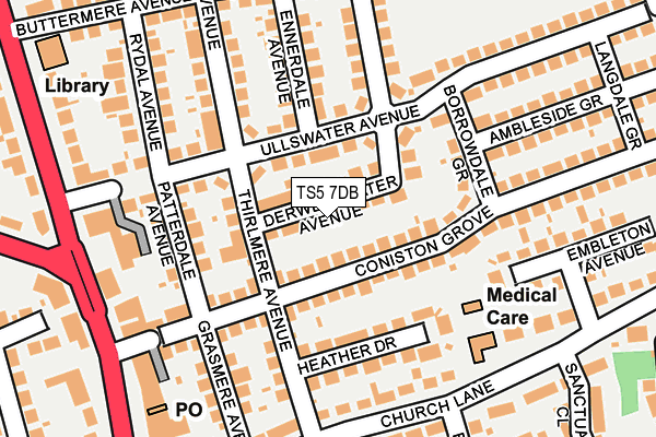 TS5 7DB map - OS OpenMap – Local (Ordnance Survey)