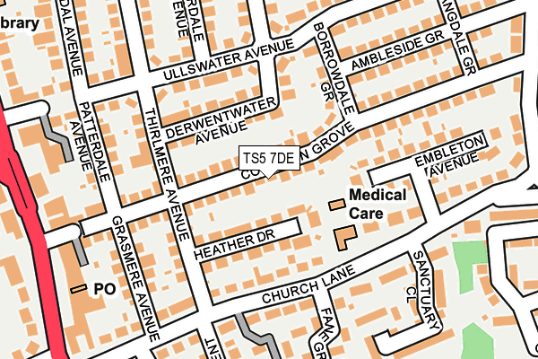 TS5 7DE map - OS OpenMap – Local (Ordnance Survey)
