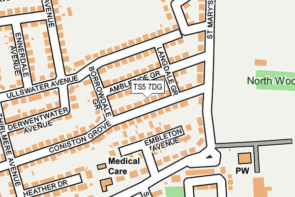 TS5 7DG map - OS OpenMap – Local (Ordnance Survey)
