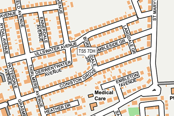 TS5 7DH map - OS OpenMap – Local (Ordnance Survey)