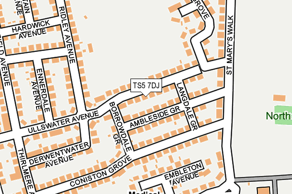 TS5 7DJ map - OS OpenMap – Local (Ordnance Survey)