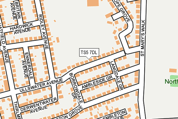 TS5 7DL map - OS OpenMap – Local (Ordnance Survey)