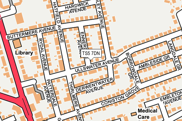 TS5 7DN map - OS OpenMap – Local (Ordnance Survey)