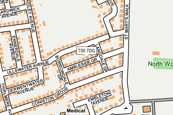 TS5 7DQ map - OS OpenMap – Local (Ordnance Survey)