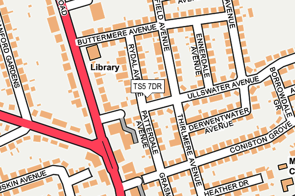 TS5 7DR map - OS OpenMap – Local (Ordnance Survey)