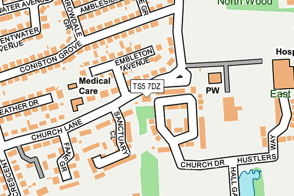 TS5 7DZ map - OS OpenMap – Local (Ordnance Survey)