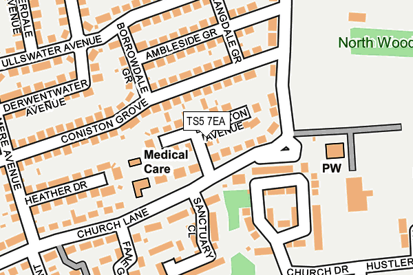 TS5 7EA map - OS OpenMap – Local (Ordnance Survey)