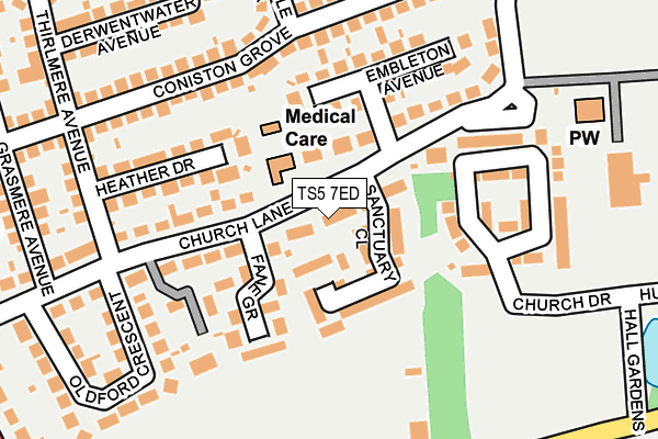 TS5 7ED map - OS OpenMap – Local (Ordnance Survey)