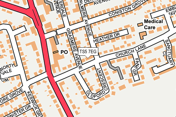 TS5 7EG map - OS OpenMap – Local (Ordnance Survey)