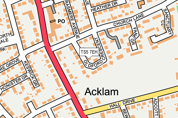 TS5 7EH map - OS OpenMap – Local (Ordnance Survey)