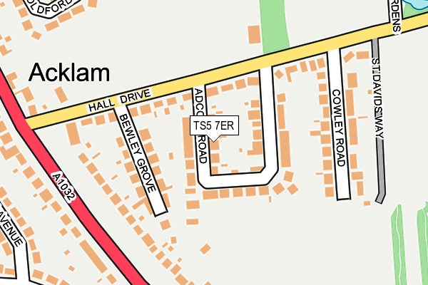 TS5 7ER map - OS OpenMap – Local (Ordnance Survey)