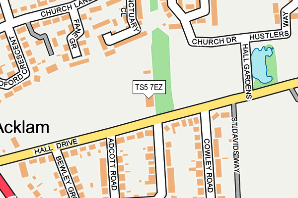 TS5 7EZ map - OS OpenMap – Local (Ordnance Survey)