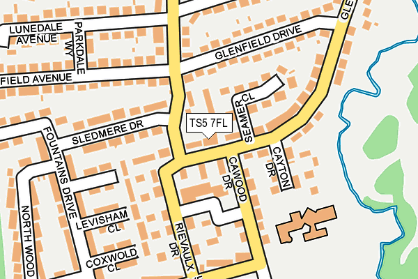 TS5 7FL map - OS OpenMap – Local (Ordnance Survey)