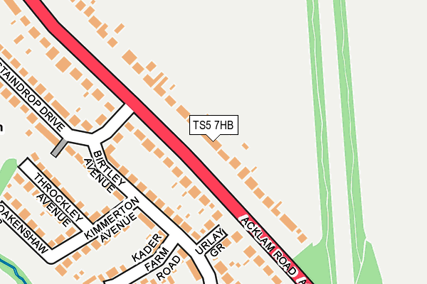 TS5 7HB map - OS OpenMap – Local (Ordnance Survey)