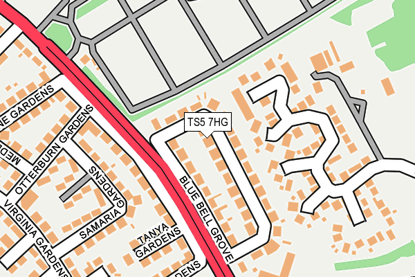 TS5 7HG map - OS OpenMap – Local (Ordnance Survey)
