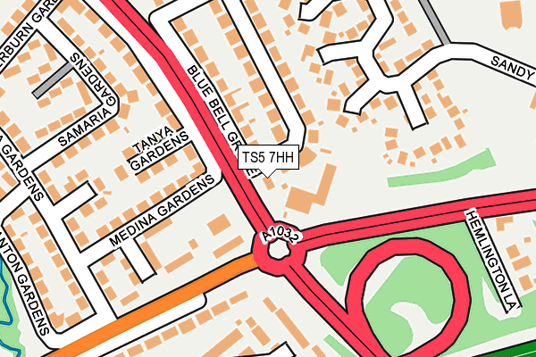 TS5 7HH map - OS OpenMap – Local (Ordnance Survey)