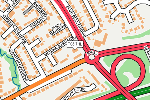 TS5 7HL map - OS OpenMap – Local (Ordnance Survey)