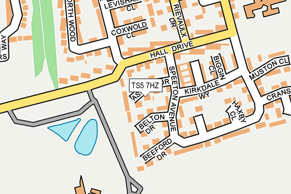 TS5 7HZ map - OS OpenMap – Local (Ordnance Survey)