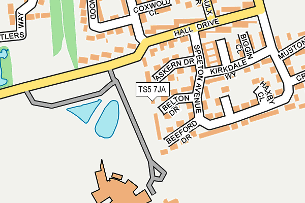 TS5 7JA map - OS OpenMap – Local (Ordnance Survey)