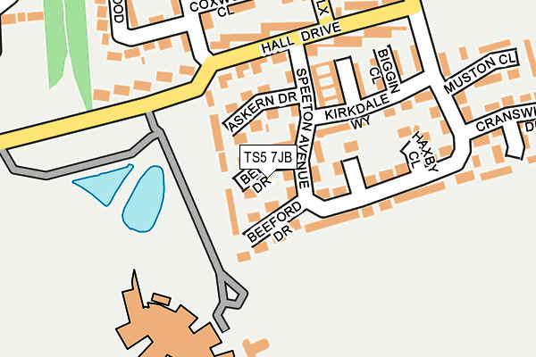 TS5 7JB map - OS OpenMap – Local (Ordnance Survey)