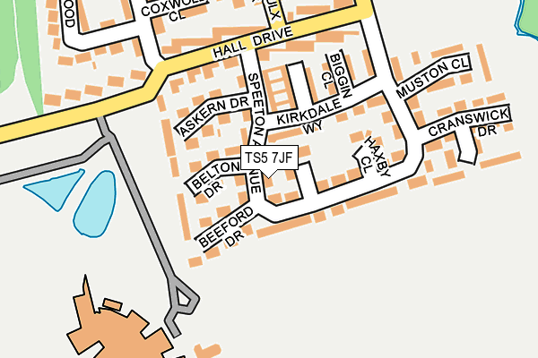 TS5 7JF map - OS OpenMap – Local (Ordnance Survey)