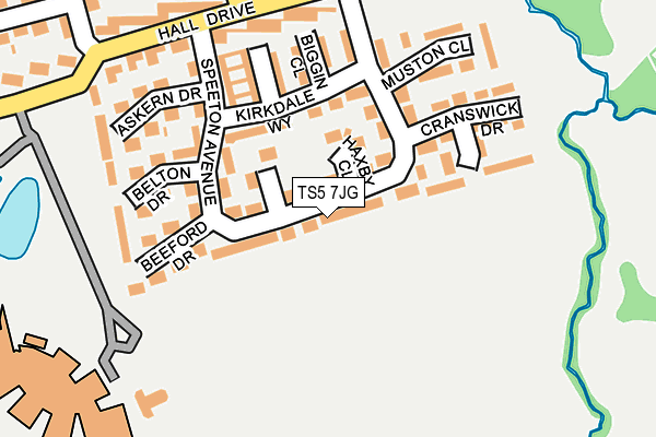 TS5 7JG map - OS OpenMap – Local (Ordnance Survey)