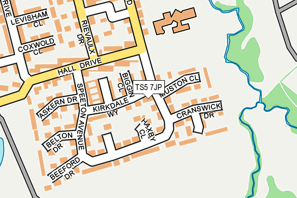 TS5 7JP map - OS OpenMap – Local (Ordnance Survey)