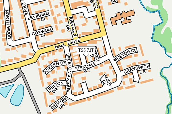 TS5 7JT map - OS OpenMap – Local (Ordnance Survey)