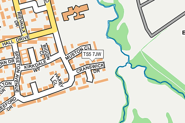 TS5 7JW map - OS OpenMap – Local (Ordnance Survey)