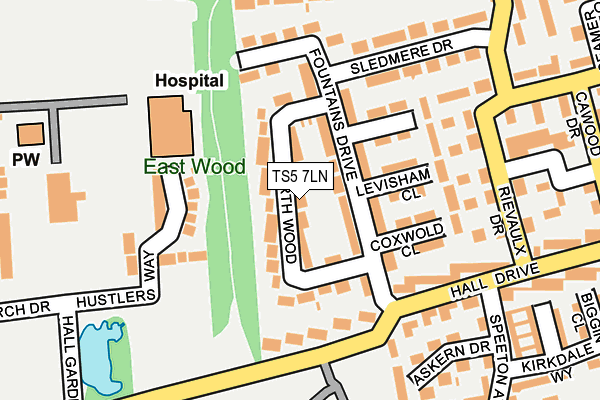 TS5 7LN map - OS OpenMap – Local (Ordnance Survey)
