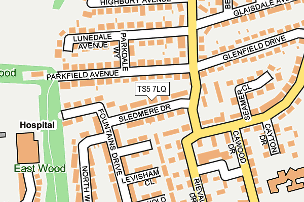 TS5 7LQ map - OS OpenMap – Local (Ordnance Survey)