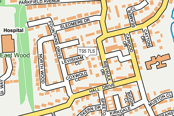 TS5 7LS map - OS OpenMap – Local (Ordnance Survey)