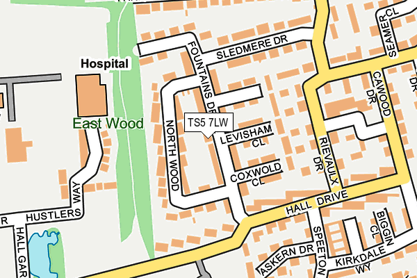 TS5 7LW map - OS OpenMap – Local (Ordnance Survey)