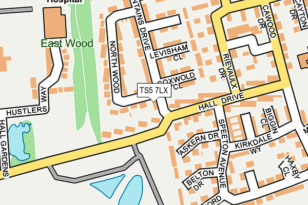 TS5 7LX map - OS OpenMap – Local (Ordnance Survey)