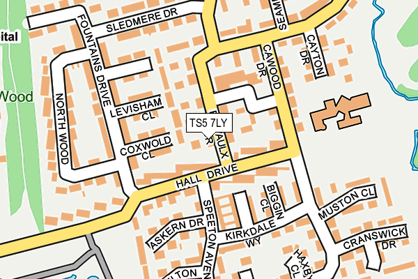 TS5 7LY map - OS OpenMap – Local (Ordnance Survey)