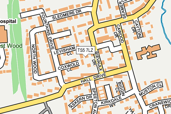 TS5 7LZ map - OS OpenMap – Local (Ordnance Survey)