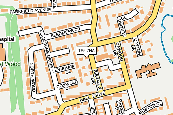 TS5 7NA map - OS OpenMap – Local (Ordnance Survey)