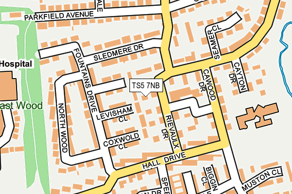 TS5 7NB map - OS OpenMap – Local (Ordnance Survey)